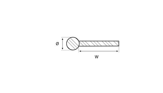 PVC Flag Strip Round Ø 8,0mm with 20 mm
Transparent Blue [100m/roll]